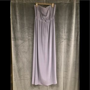 Cynthia Vincent navy blue silk maxi